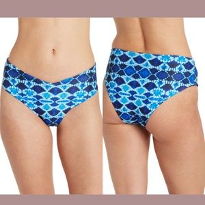 NWT Maaji [ Large ] Technicolor Veronica High Cut Bikini‎ Bottoms Blue